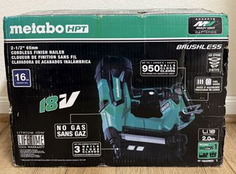 Metabo HPT MultiVolt 2-1/2-in 16 Gauge Cordless Straight Finish Nailer (Battery Included and Charger