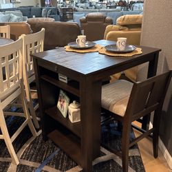 Beautiful 3 PC Dining Set USB Port Charger 