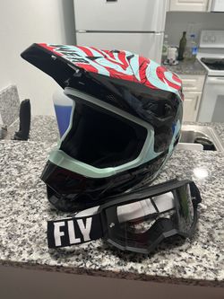 Helmet And Clear Glasses For Motorcycle