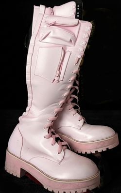 Women's knee high combat boots