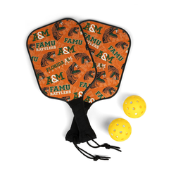Florida A & M University FAMU Rattlers Pickleball Game Set of 2 Paddles and 2 Balls