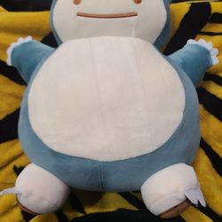 $80 Pokemon Snorlax & Pikachu Ditto Reversable Plush