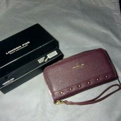 100 Anniversary London Fog Zip Around Wristlet