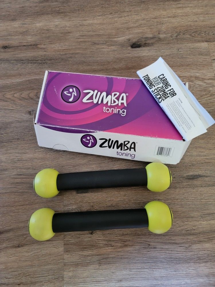 Zumba Toning Sticks, Hand Weights for Women, Dumbbell Weight Set, 1 Pound