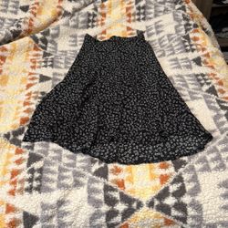 Maxi Black Floral Skirt