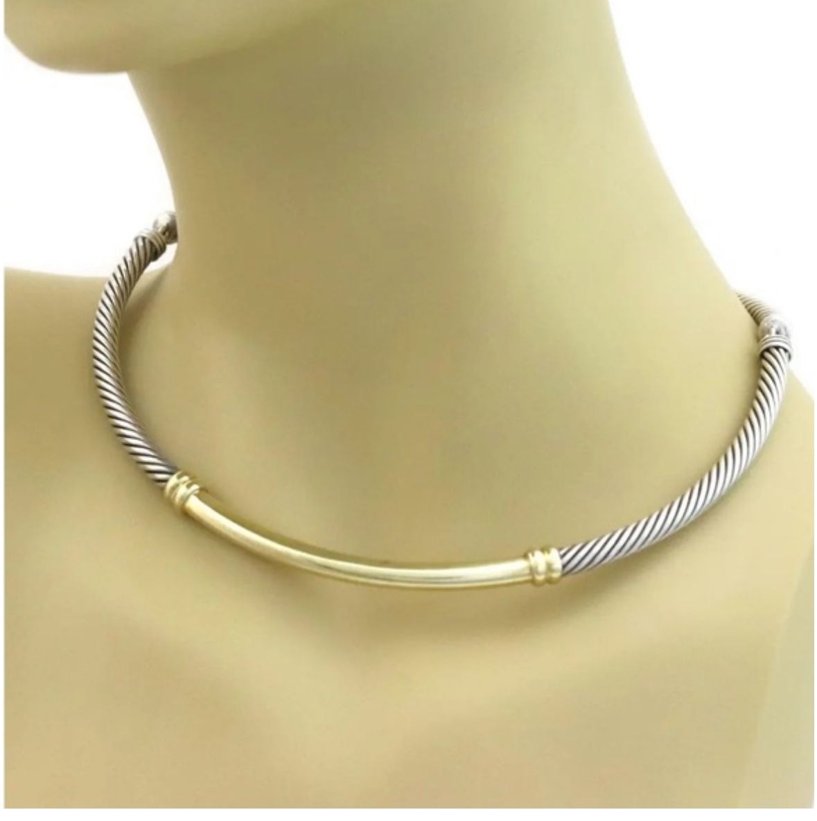 David Yurman Metro Cable Collar Necklace And Earrings Set