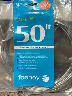 Feeney Cable-Rail Assemblies Kit for Wood 1/8" 50 Ft' P/N 6350-PKG