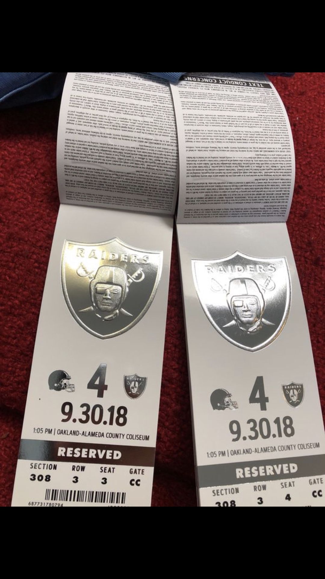 Raiders tickets