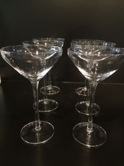 Martini Cocktail Cosmopolitan Drink Glasses Set of 6