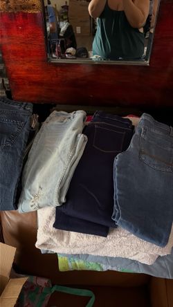 Girls size 10-12 pants -lot of 4 pairs of jeans
