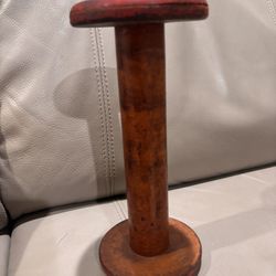 Antique Wilson Bros Liverpool Wooden Textile Thread Spool 9 1/4"