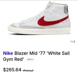 Nike Blazer Mid '77 White Sail Gym Red