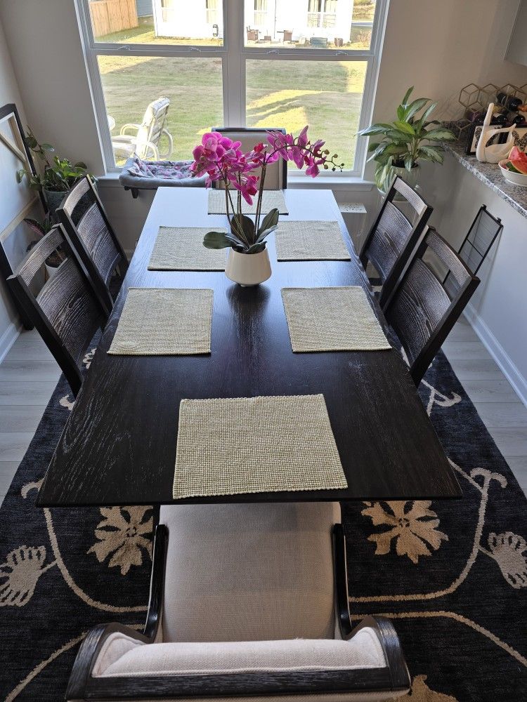 Dining Table Set With Six Chairs