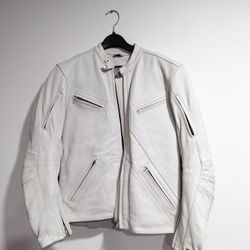 Women's White Motorcycle Riding Jacket Armour Joe Rocket Medium 