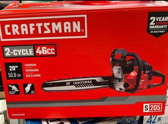 Craftsman S205 46 cc 2 cycle 20 in Gas Chainsaw
