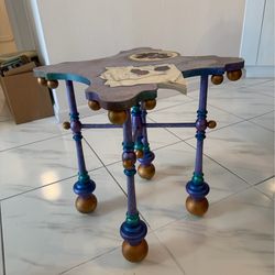 Funky Hand Painted Novelty End Table