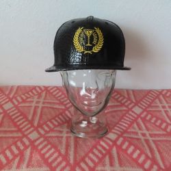 Goorin Bros Unisex Adult Cap Black Faux Croco Leather Life of Leisure Black O/S