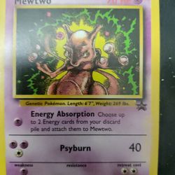 Mewtwo #14 Black Promo Star Pokemon Card Best Offer 