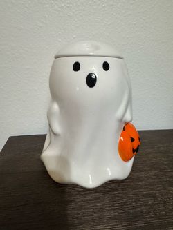 Halloween ghost candy jar