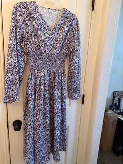 Purple floral dress
