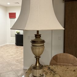 Stiffel Vintage Brass And Cream Lamp Qty 2