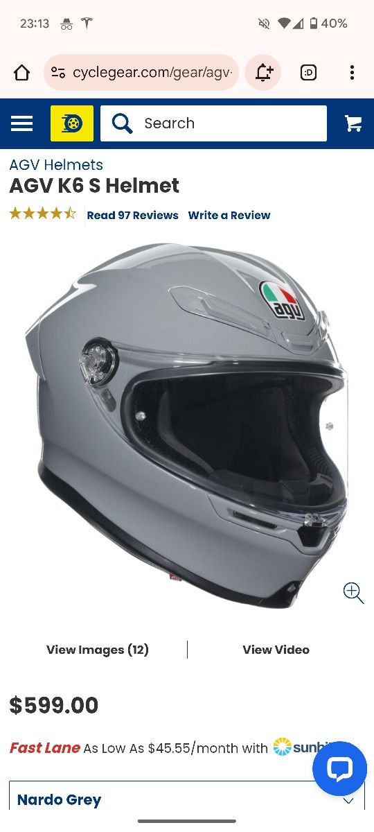 AGV K6 S Motorcycle Helmet - Large