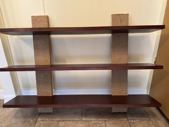 Wooden shelves