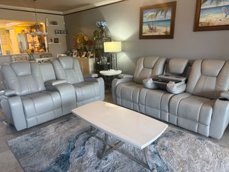 Electric Leather Sofa & Loveseat
