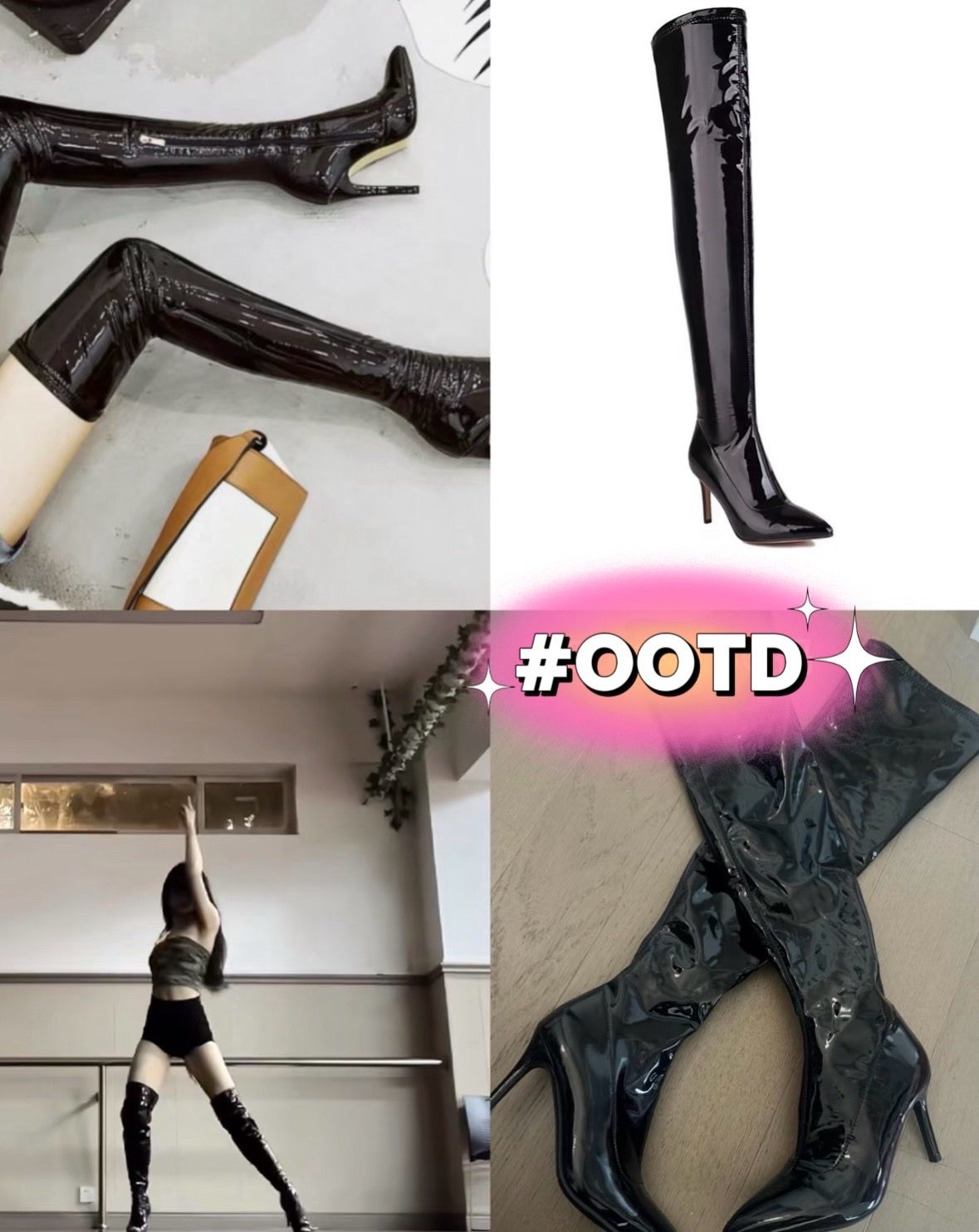 Brand new leather patent heel