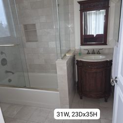 31" Bathroom Vanity And Mirror 