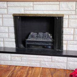 Electric Fireplace With Mantle