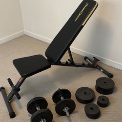 Workout Bench and Dumbbell Set