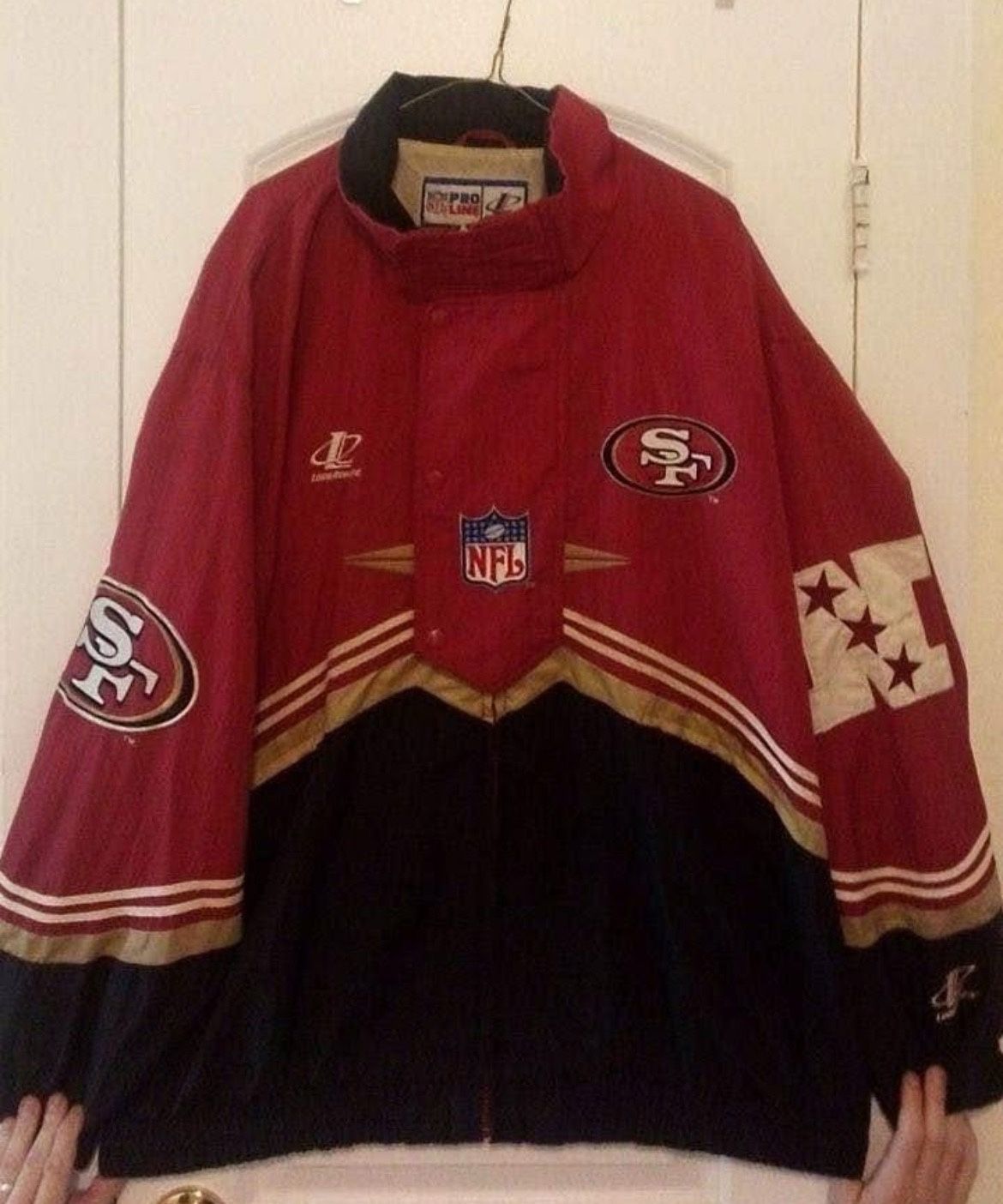 VINTAGE Athletic Pro Line 49ers Zip up Hooded Jacket FS/T