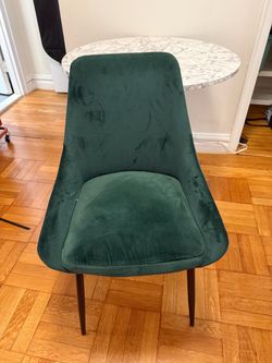Green Suede Dining Table set of 2