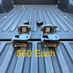 RIDGID 4Ah Battery With Charger Kit **2 Available, $60 Each**
