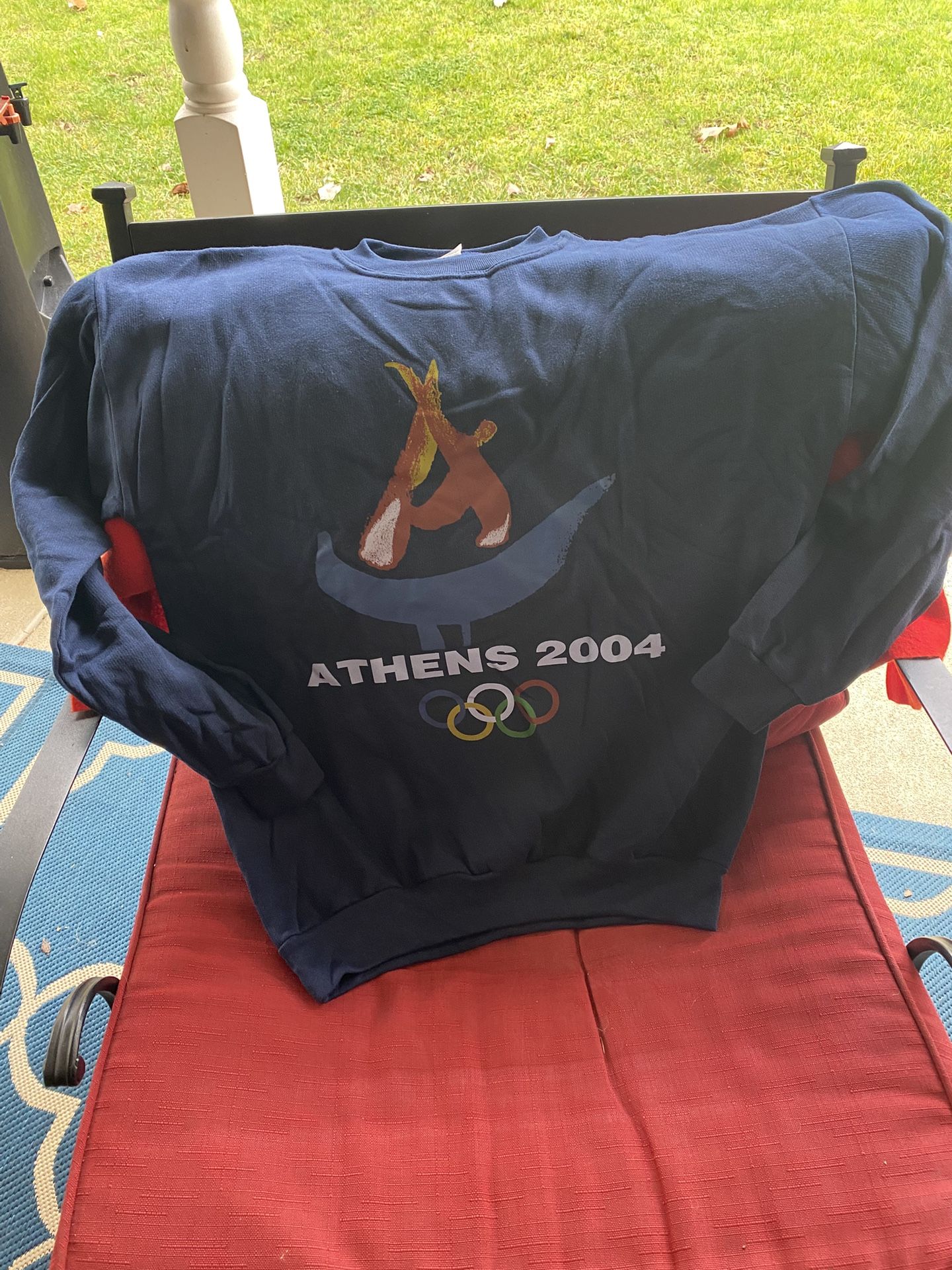 Vintage Unisex Athens Greece 2004 Olympic Games Long Sleeve T-Shirt Size Large Imported From Greece (1 available)