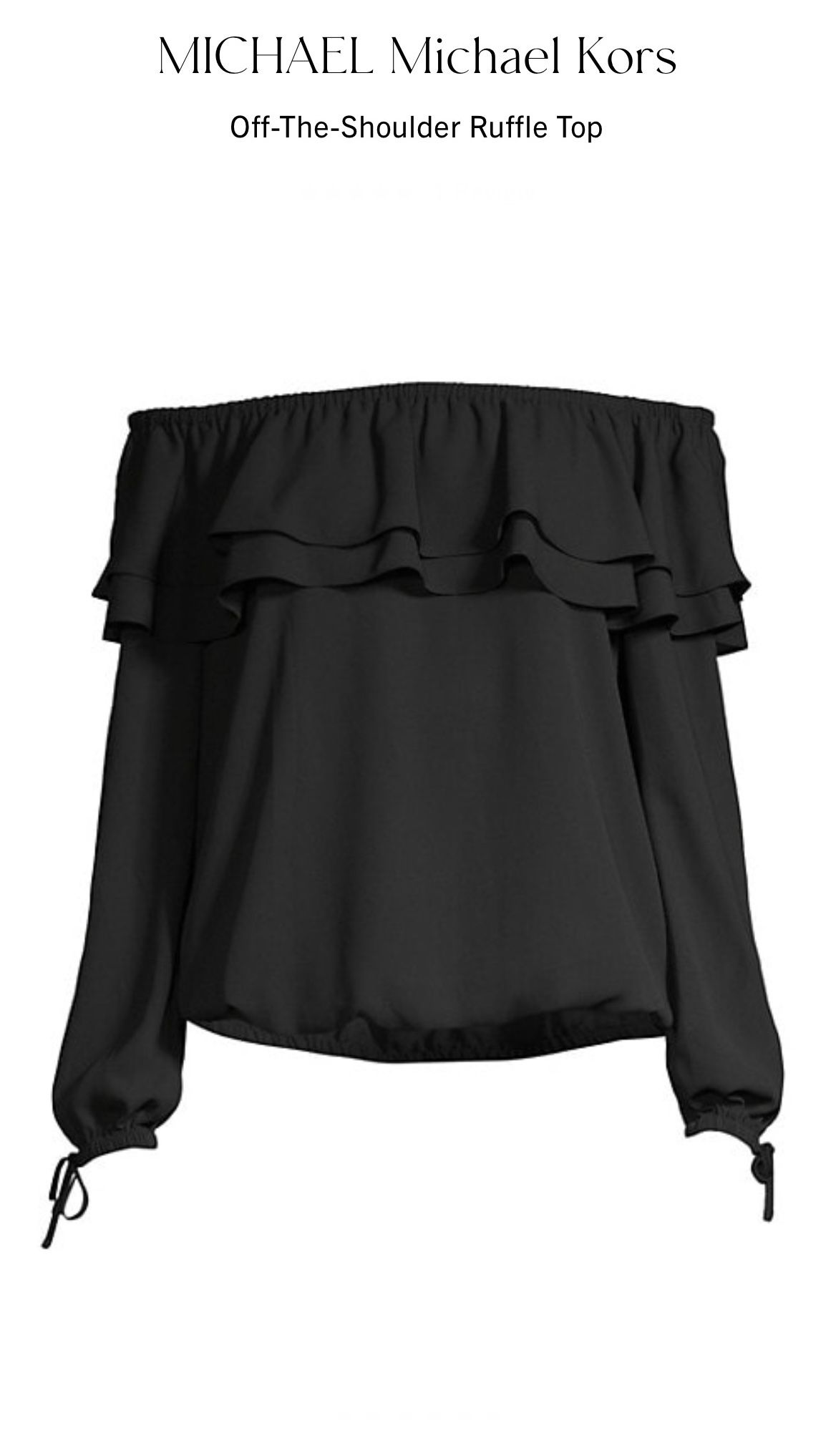 Michael Kors Ruffled Off The Shoulder Top