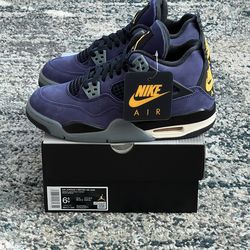 Jordan 4 Retro “Lakers” (Size 6.5y / 8 Women’s)