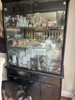 Beautiful lighted BLack & Glass & RECEIVE DISCOUNT THIS WEEKEND