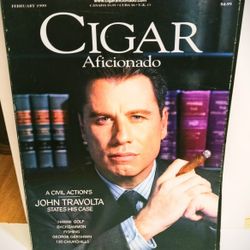 Cigar Aficionado Magazine John Travolta February 1999