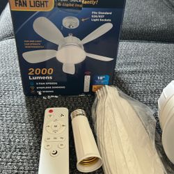 For Sale Socket Fan Light 2000 Lumens 