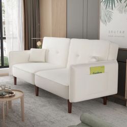 White Sofa Futon 