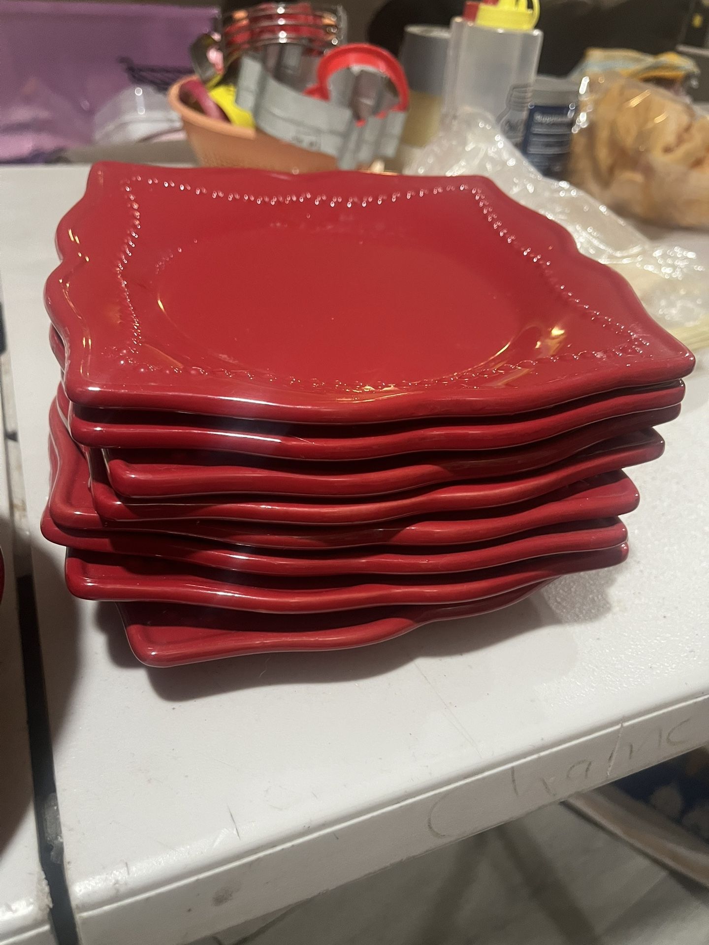 Red Princess House plates
