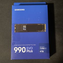 SAMSUNG 990 EVO Plus SSD 4TB PCIe Gen 4x4 Gen 5x2 M.2 2280 (MZ-V9S4T0)