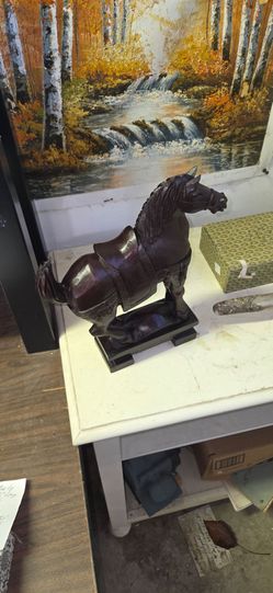Antique estate sale gorgeous hand carved horse