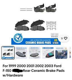 Brake Pads For 99-2002 F150 (Rear Only)