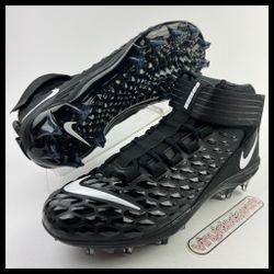 Nike Force Savage Pro 2 Football Cleats Mens Size 10 Black White AH4000-002