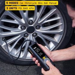 X8 APEX Tire Inflator Portable Air Compressor, 1 Min Fast Inflation, 150PSI Cordless Tire Inflator with LED Dual Screen, Suitable for MPV, Car, E-Bike