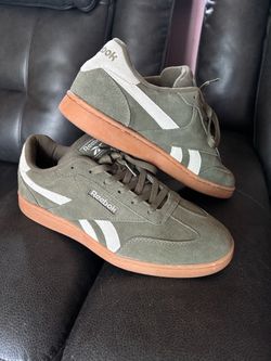 Reebok Suede Low-Top Sneakers Olive Green