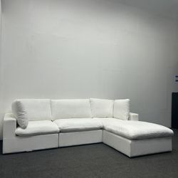 OPEN-BOX Wayfair White Cloud Couch 4 Piece - We Can Deliver And Setup